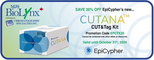 MJS BioLynx EpiCypher New CUTANA™ CUT&Tag Kit Promotion Banner - 20% OFF