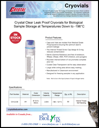 Crystal Technology & Industries, Inc. - Cryovials PDF cover image
