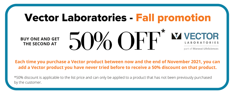 Vector Promotion - Buy 1, Get 50% of Second Product You Haven't Tried Before