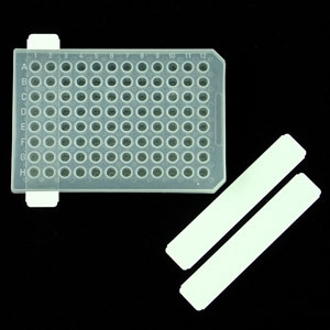 TempPlate® polypropylene sealing film pre-cut strips, 2.0 mil thick, -40C to +120C, non-sterile, 200/box