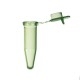 ClikLok™ Microcentrifuge Tube, 1.5mL, Attached Cap with Pick-Up Tab, Green Polypropylene